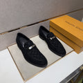 Louis Vuitton Black Monogram Bar Loafers — hero