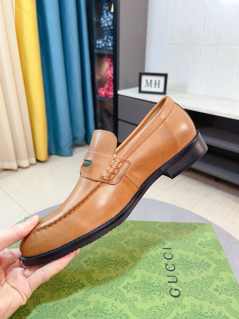 Gucci Web Stripe Loafers — side