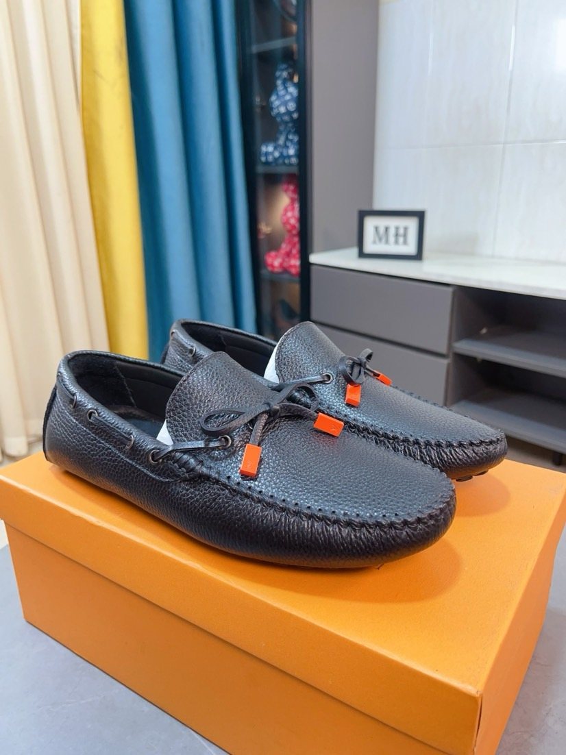 Louis Vuitton Lace-Tie Driving Moccasins — front