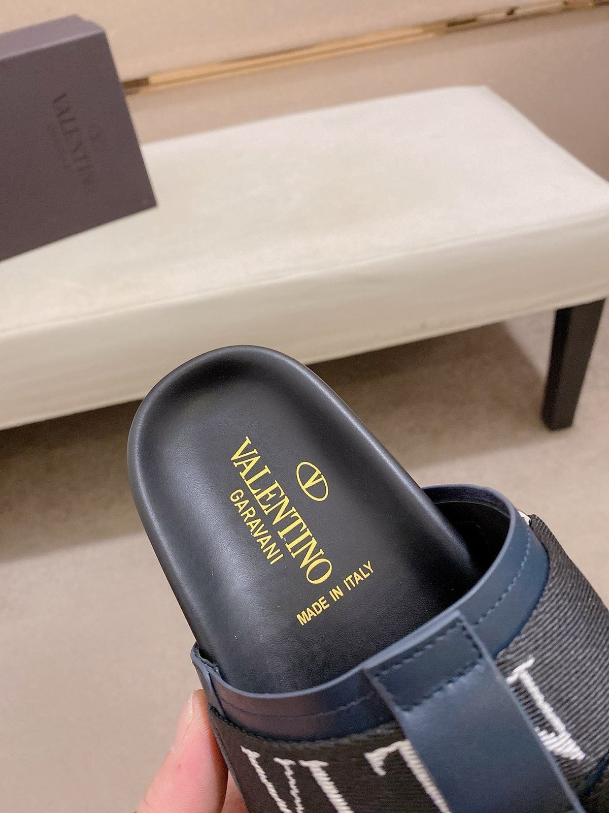 Valentino VLTN Strap Slide Sandals — front