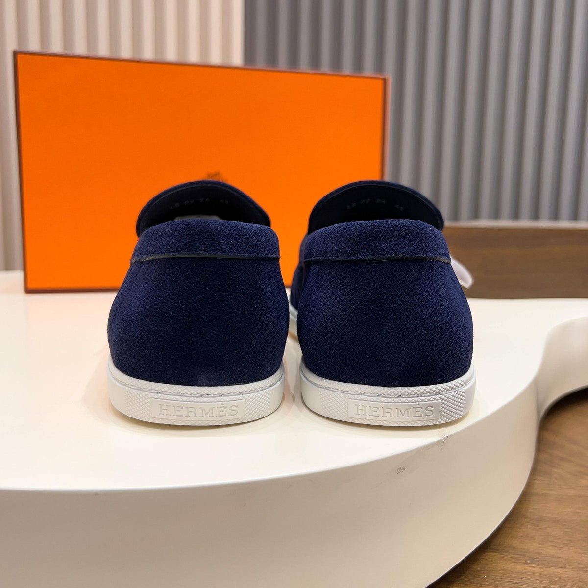 Men’s Textured Bar Loafers — back