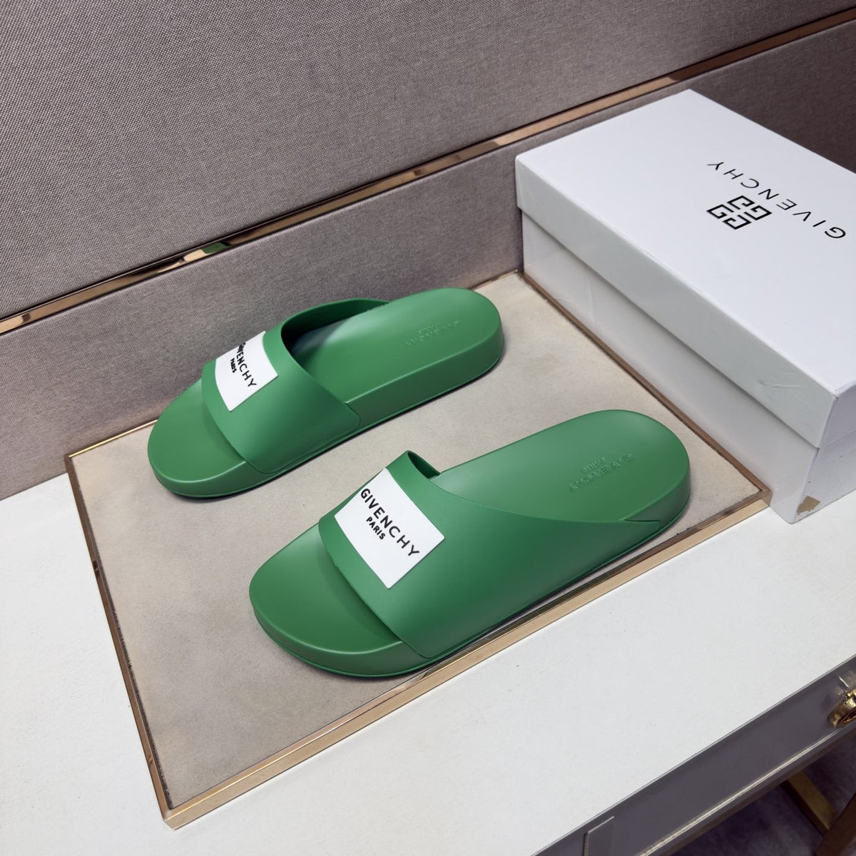 Givenchy Logo Strap Slide Sandals — front