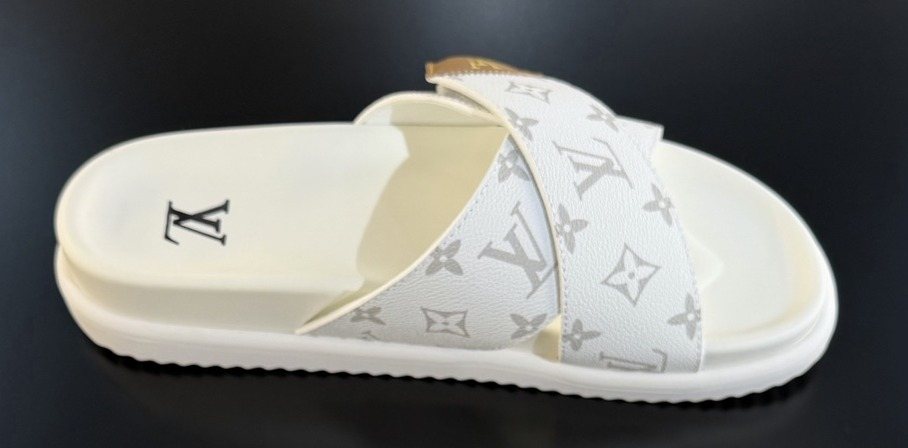 Louis Vuitton Monogram Cross-Strap Slide Sandals — hero